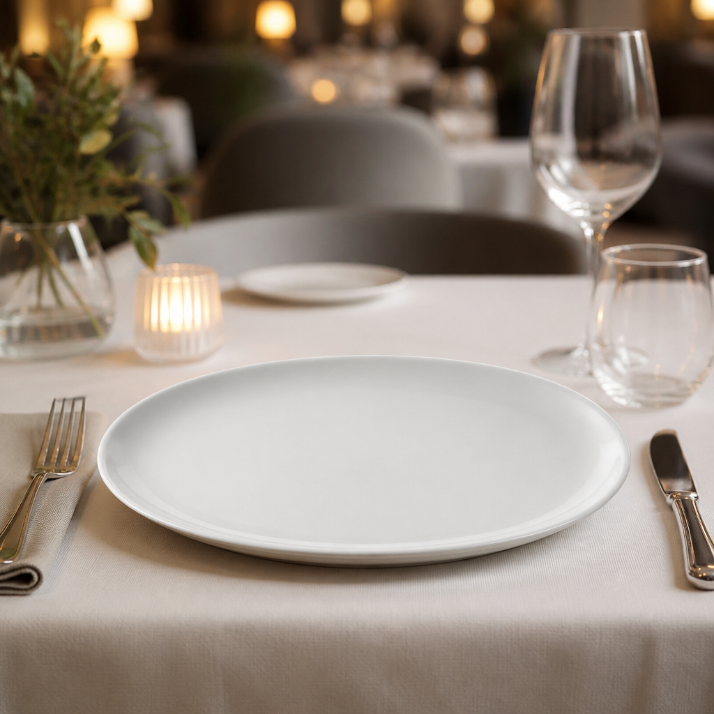 Commercial Oval Serving Plates 305x241mm Pack of 6