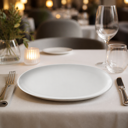 Commercial Oval Serving Plates 305x241mm Pack of 6