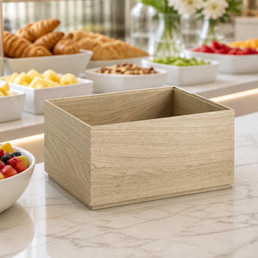 Commercial Wooden Box GN 1/2 325x265x165mm for storage