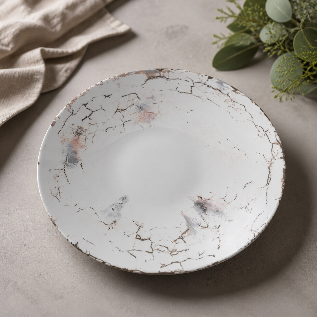 Carrara-style porcelain coupe bowls 280mm 6 pack
