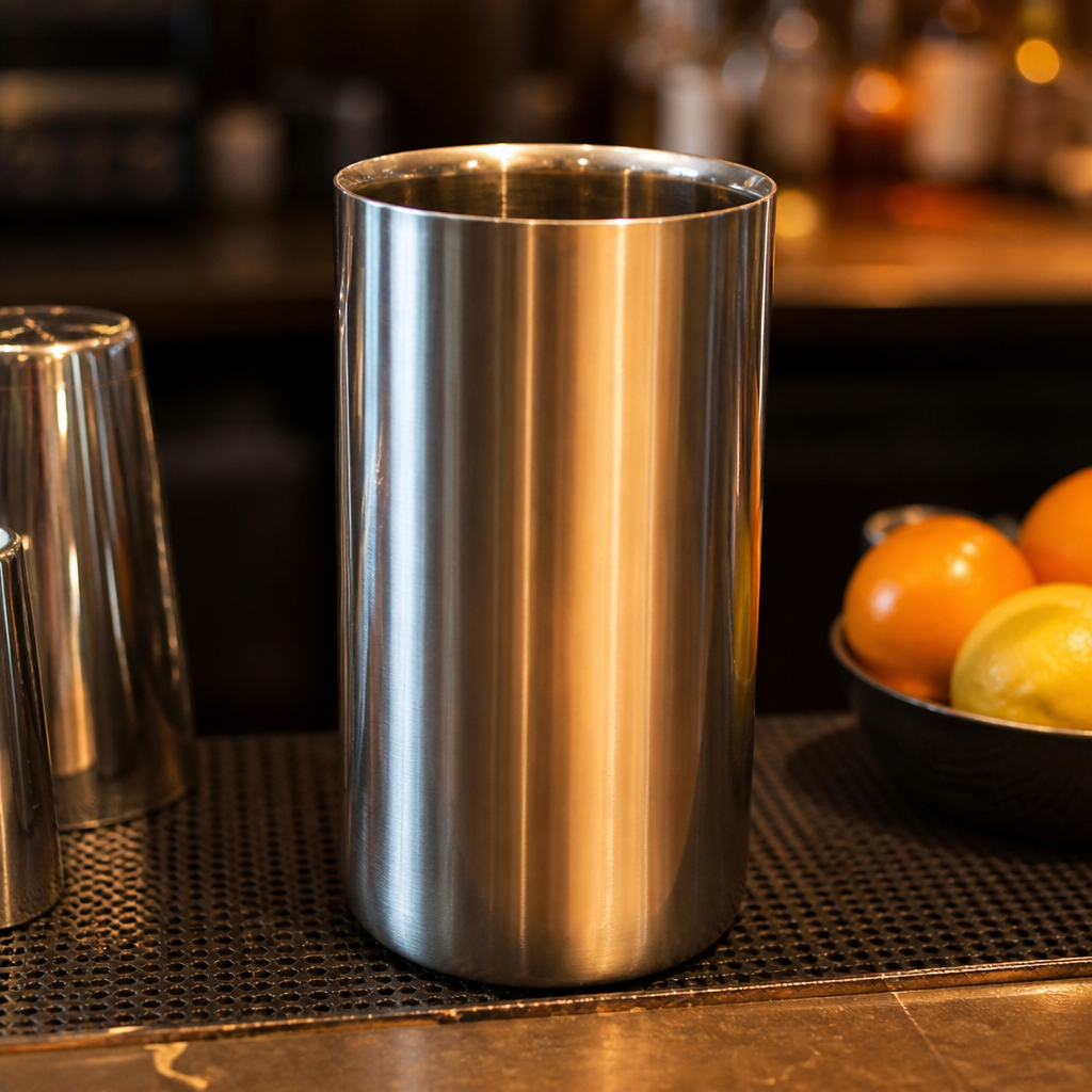 Commercial stainless steel wine and champagne cooler 196mm high