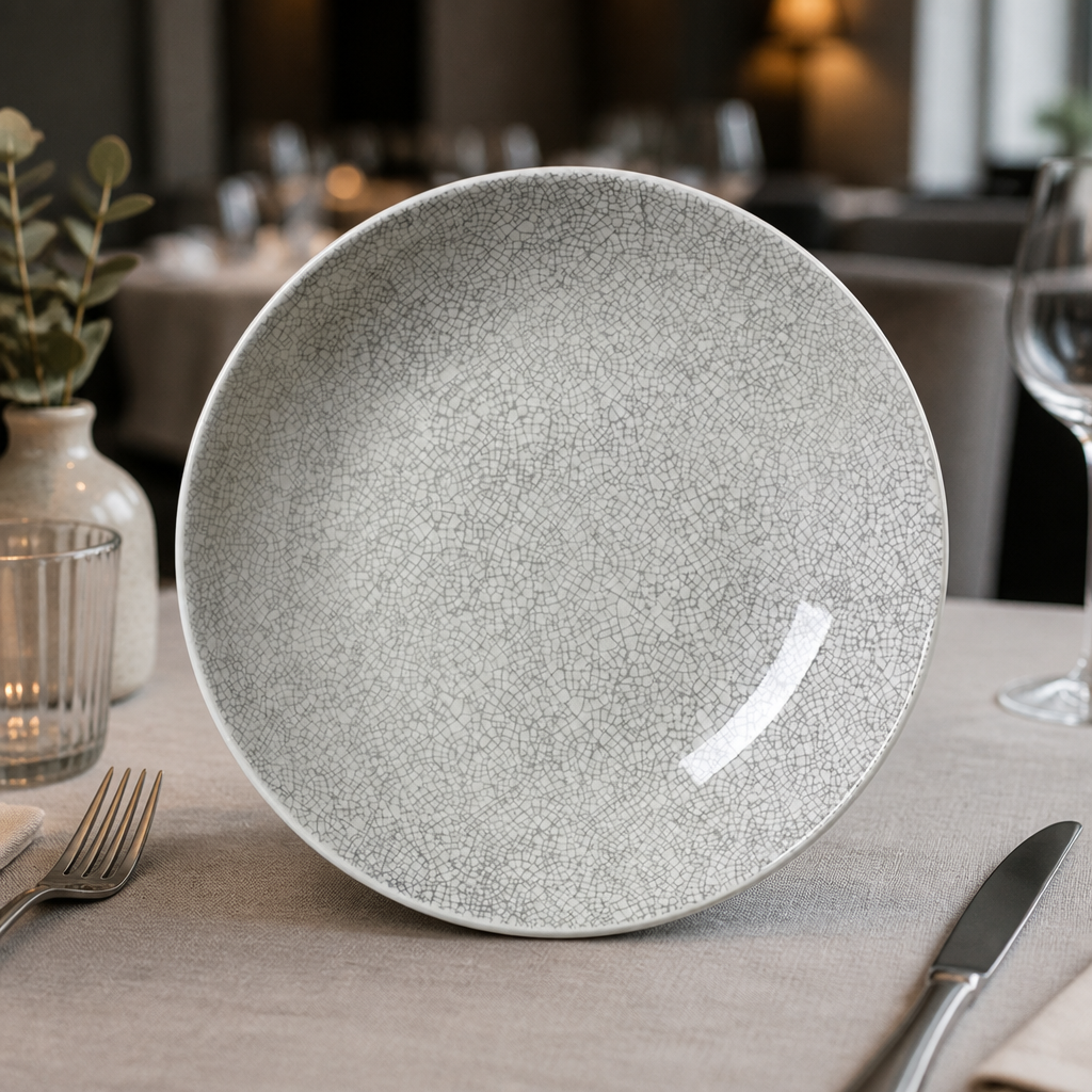 Commercial Coupe Bowls 253mm Crackle Grey - 12 Pack