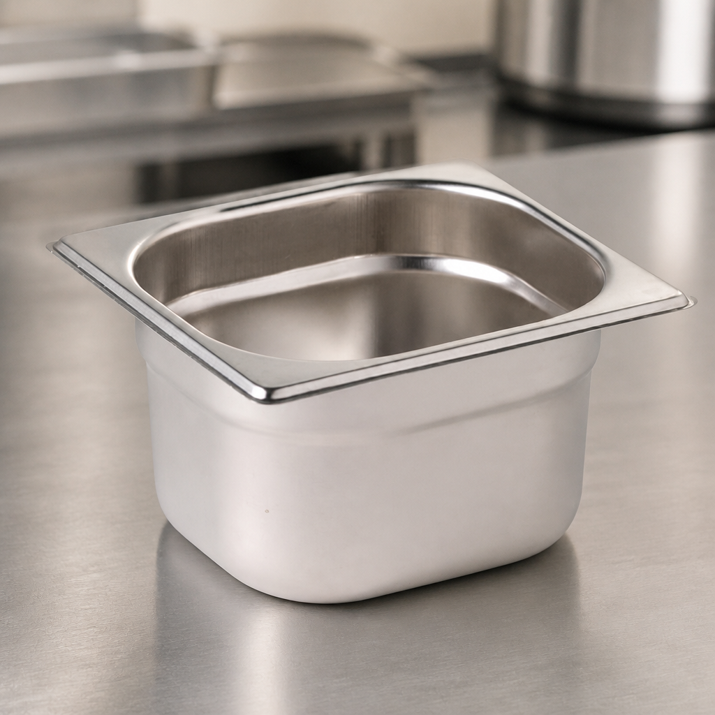Commercial 1/6 Gastronorm Container Kit Stainless Steel 5 Pack