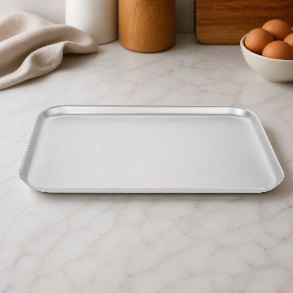 Commercial Aluminium Baking Tray 420x305mm Stackable Design