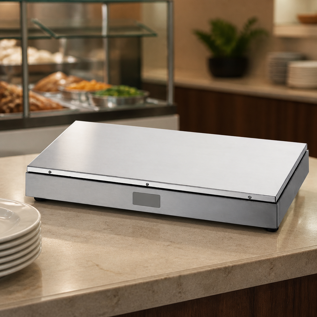 Compact Commercial Hot Plate 2x 1/3 GN Capacity 1kW