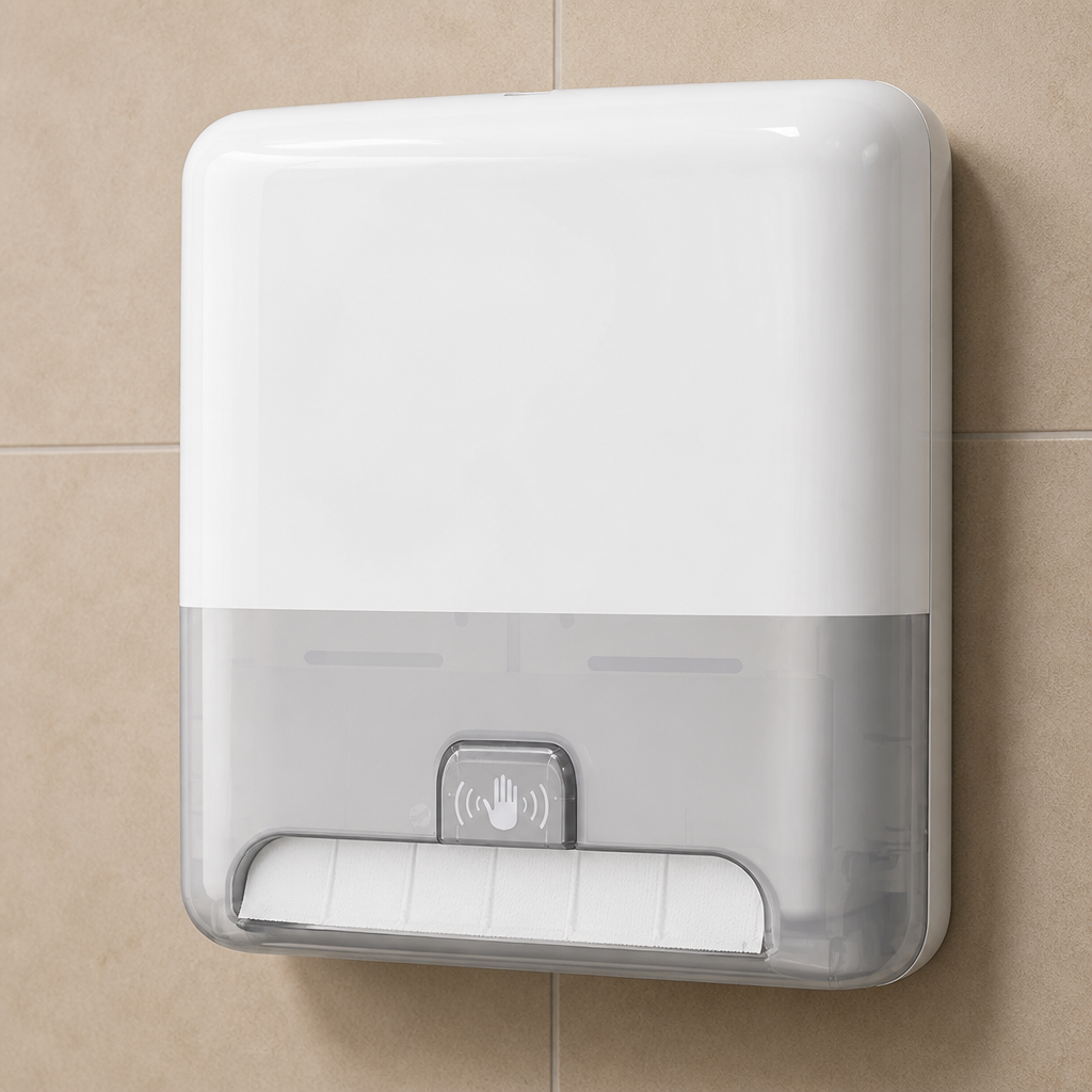 High-Capacity Automatic Hand Towel Roll Dispenser for Washrooms