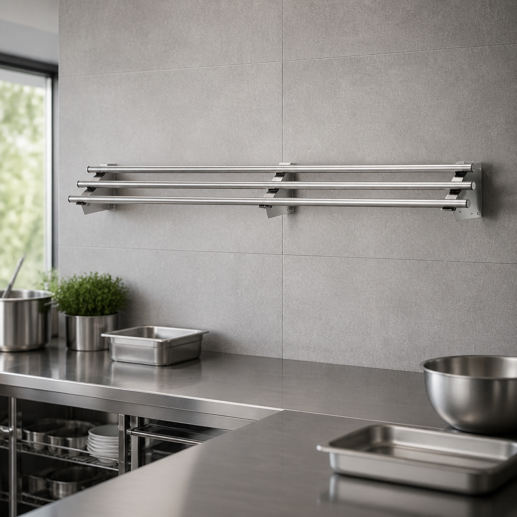 Commercial Stainless Steel Wall Shelf 1500mm 95kg Capacity