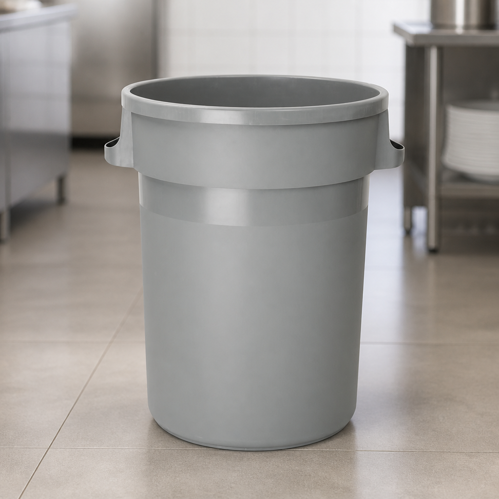 Commercial Waste Bin Grey 80Ltr for Catering and Food Service