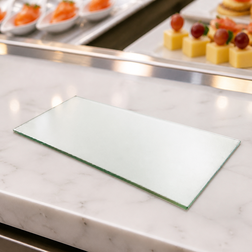 Clear Commercial Display Glass Tile Insert 609x178mm