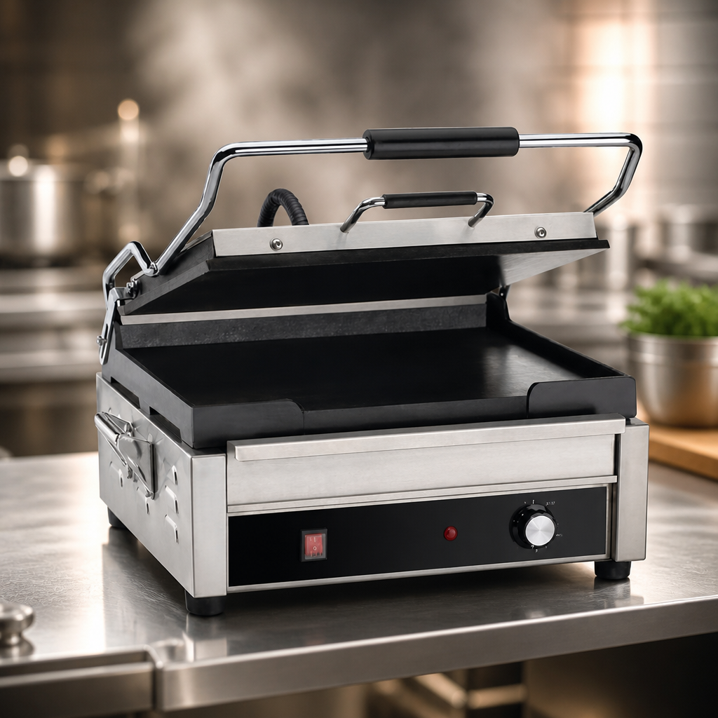 Heavy duty commercial contact grill 350x350mm cooking area