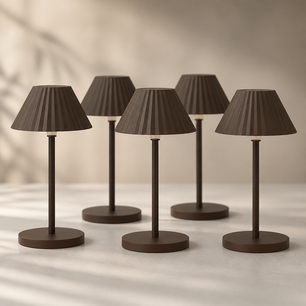 LED Cordless Table Lamp 230mm Cocoa (6 Pack)