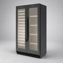 Commercial Double Door Wine Cooler 365L Capacity Energy Efficient