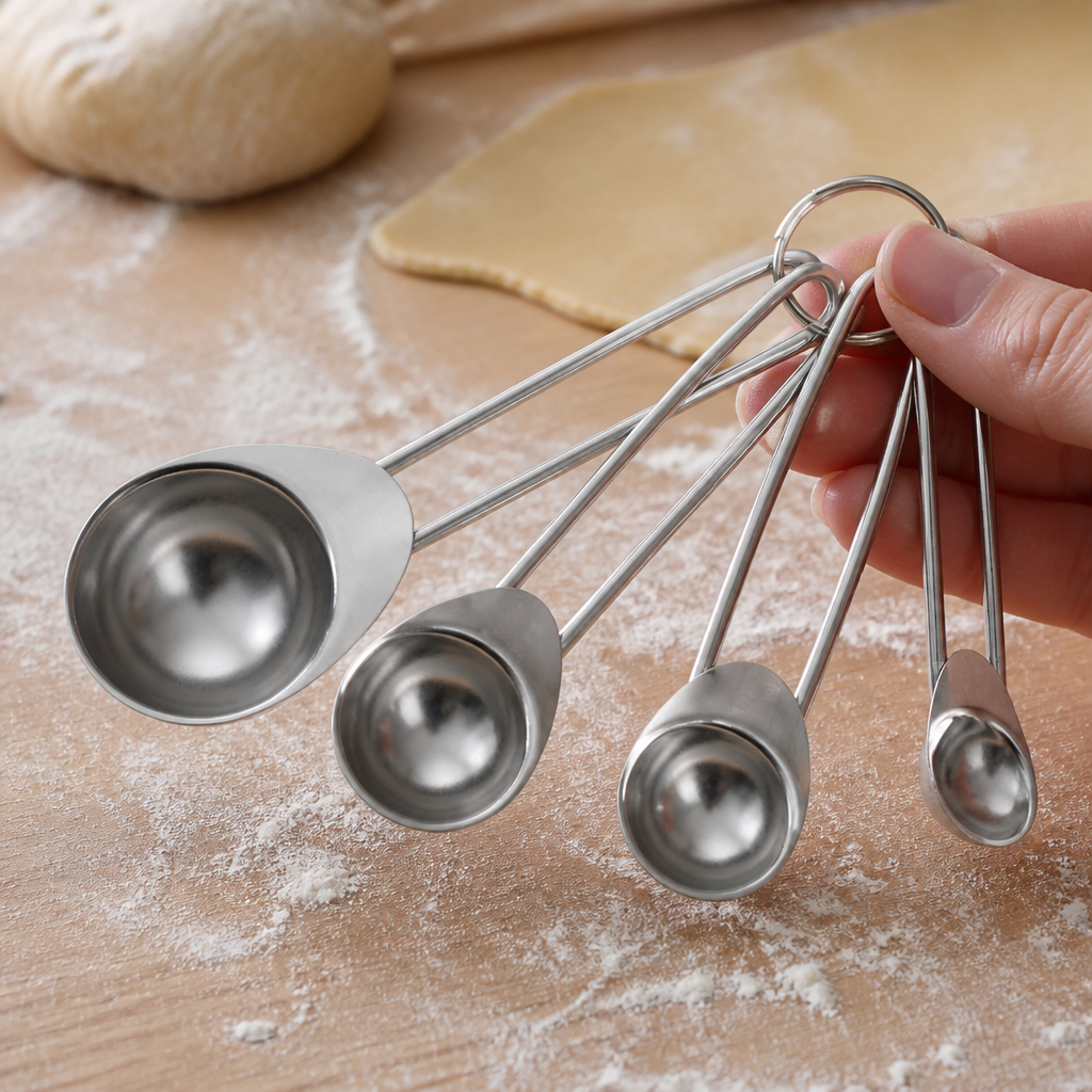 Commercial Measuring Spoon Set 1.25ml to 15ml in stainless steel