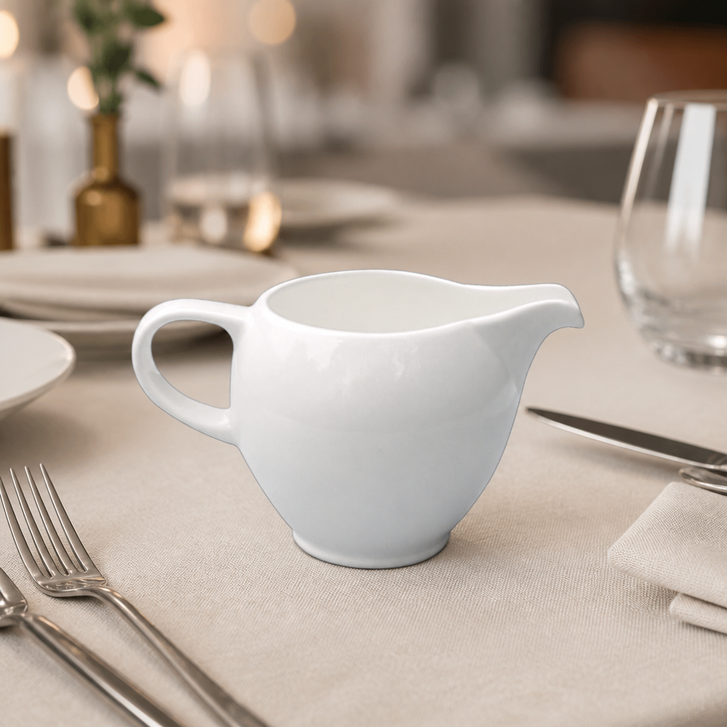Set of 6 Commercial Fine China Milk Jugs 284ml