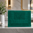 Commercial Cotton Bath Mat 700g/m² Dark Green Grecian Design