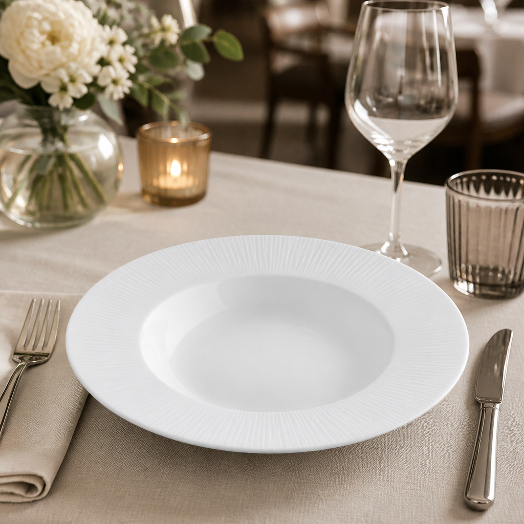 Large Bamboo Wide Rim Bowls 279mm for commercial use