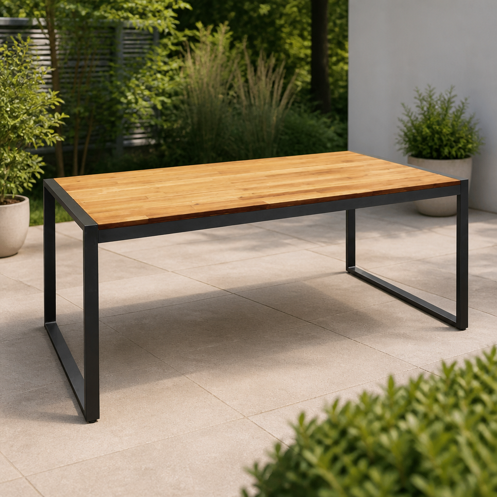 Commercial Acacia Wood Rectangular Outdoor Table 1800mm