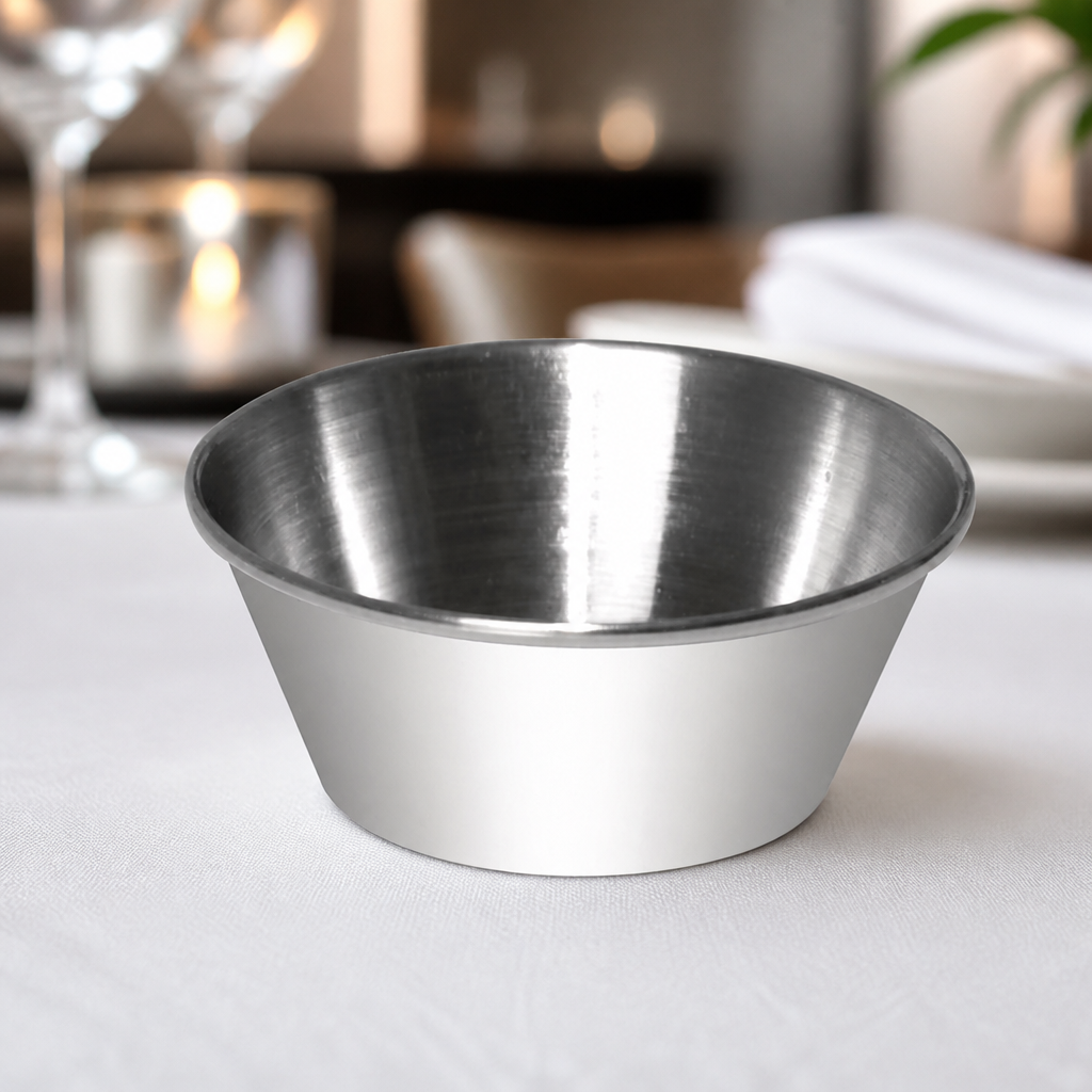 Stainless Steel Sauce Cups 40ml in a pack of 12