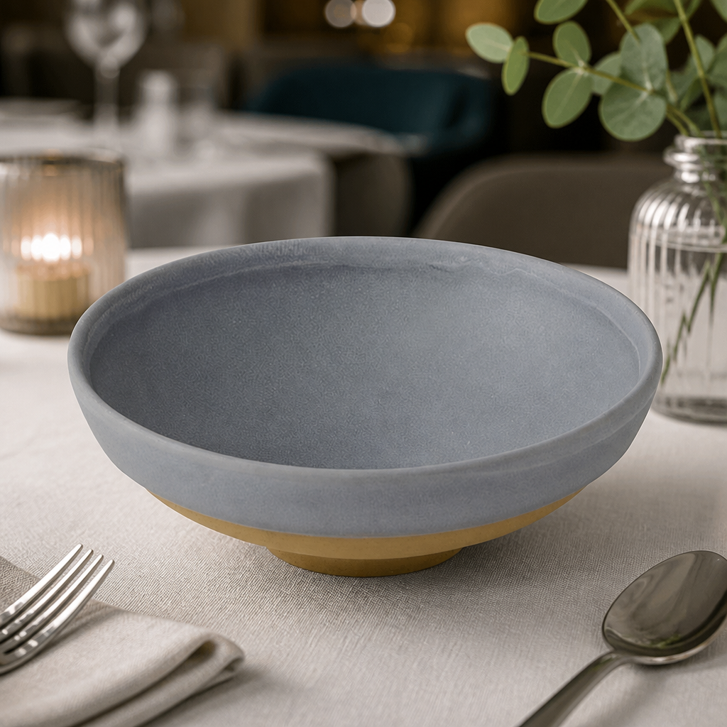 Set of 6 commercial 650ml ramen bowls in Seattle Grey