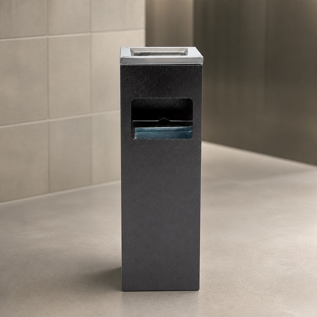 Commercial Square Cigarette Bin 10L Capacity Outdoor Ashtray