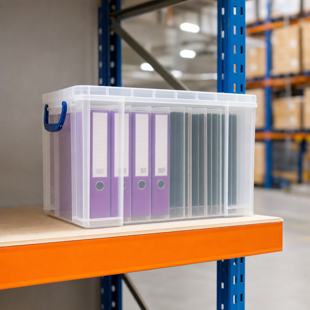 64 Litre Plastic Storage Boxes with Lids