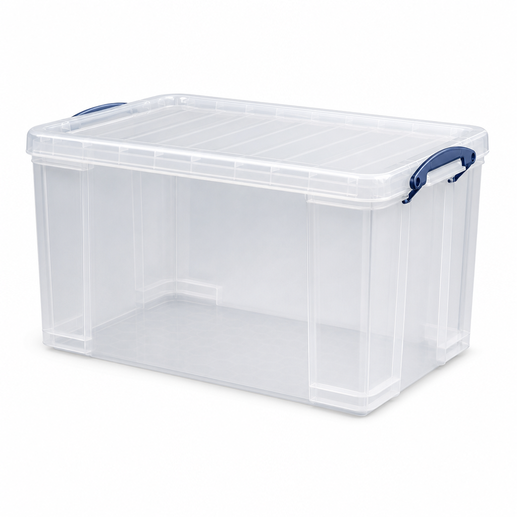 64 Litre Plastic Storage Boxes with Lids