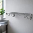 Commercial Chrome-Coated Steel Wall Shelf 610mm Capacity