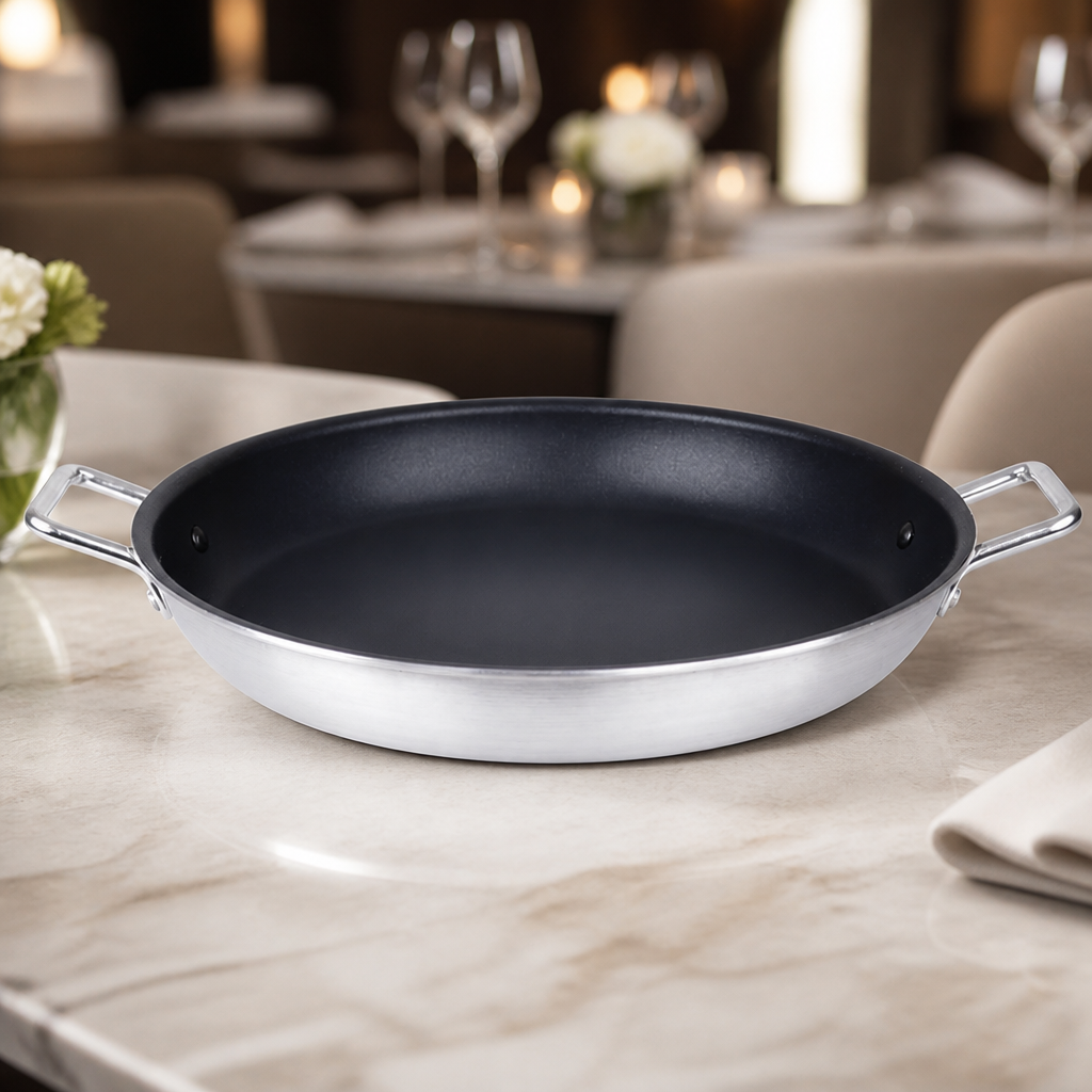 Commercial Non-Stick Paella Pan 45cm with 8Ltr capacity