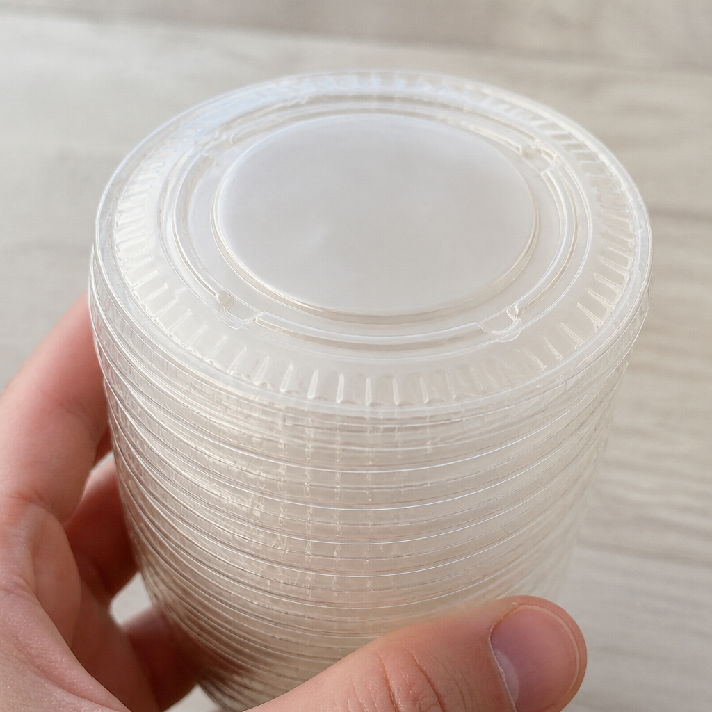 Compostable Cold Portion Pot Lids 28ml 5000 Pack for commercial use