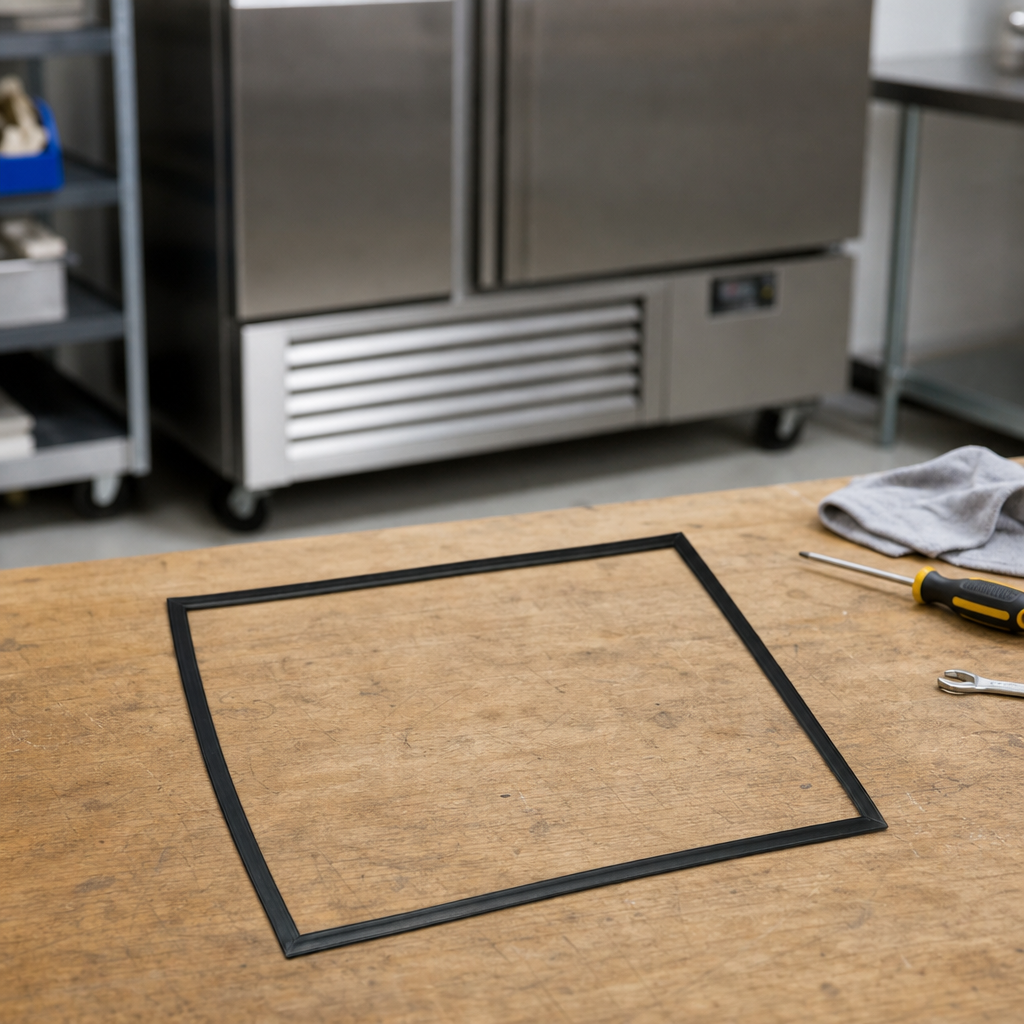 Commercial Under Counter Fridge Door 668mm High PVC Grey