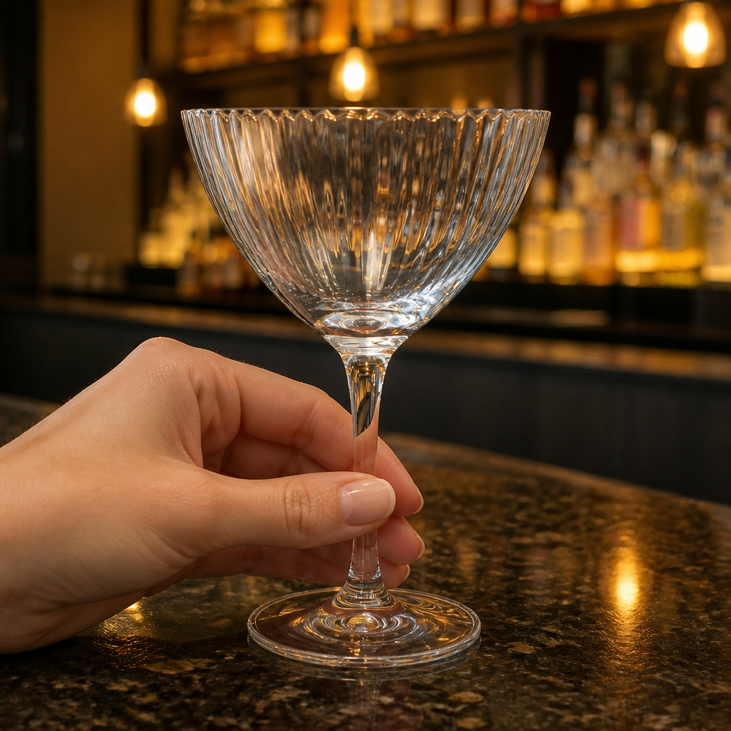 Set of 6 Commercial Martini Glasses 190ml for cocktails