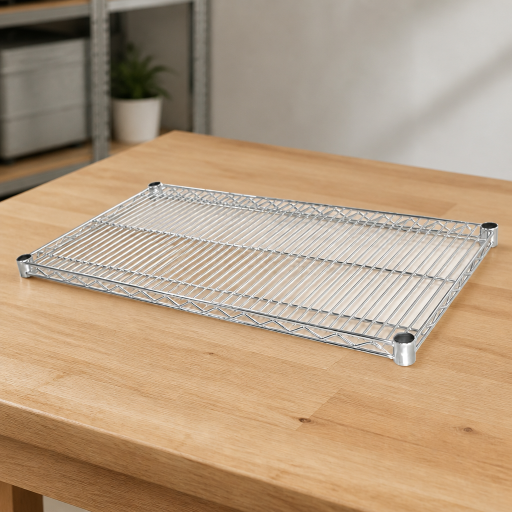 Commercial Chrome Wire Shelves 915x610mm - 2 Pack