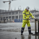 Professional High-Visibility Anti-Static Flame-Resistant Rain Jacket - Breathable, Water-Resistant, with Multiple Pockets and Sizes Small to 3XL