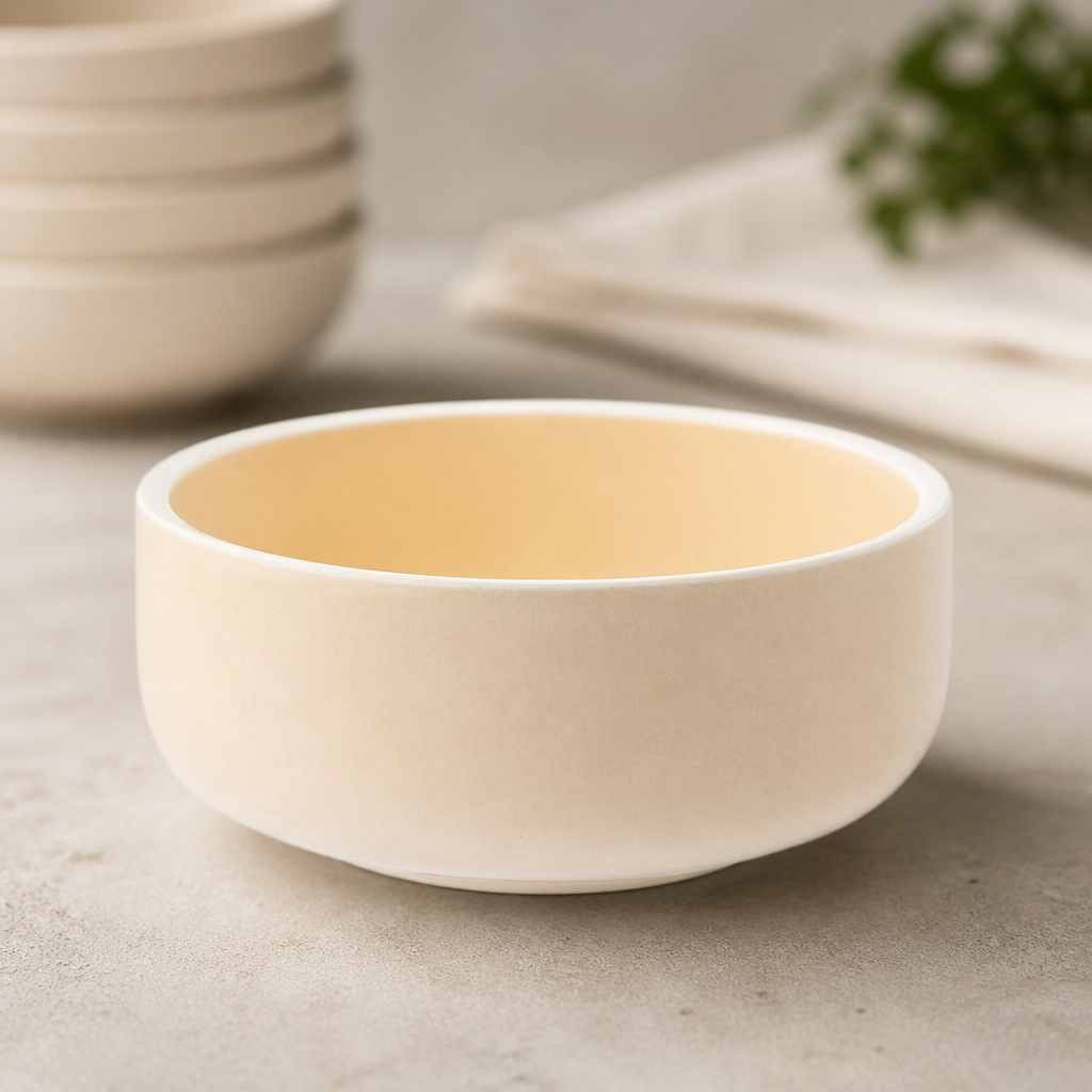 Commercial Vitrified Porcelain Bowls 120mm Vanilla 12 Pack
