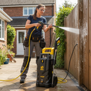 Professional High-Performance Electric Pressure Washer 110V with 150Bar Pressure, Snow Foam Applicator, and On-Board Storage