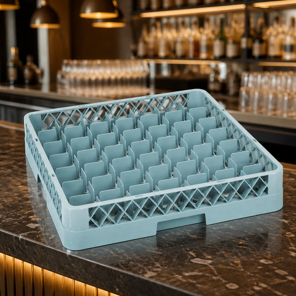 Commercial Glass Rack 49 Compartments for Warewashing Solutions