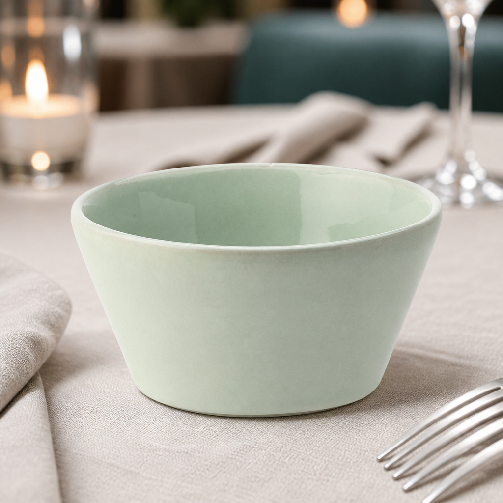 Pack of 6 Commercial Mint Ceramic Bowls 120mm