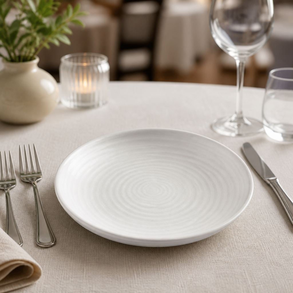 Commercial Coupe Plates 228mm Vitrified Stoneware 6 Pack