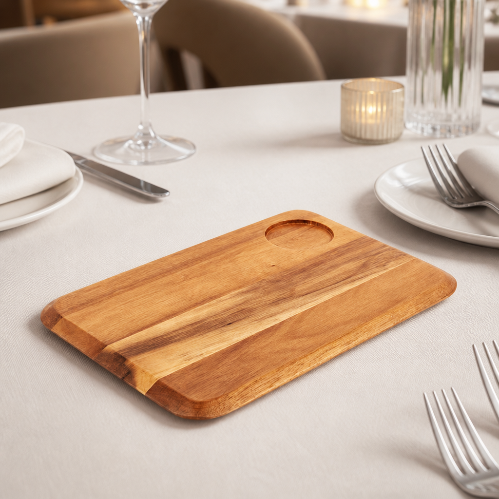 Acacia Wooden Serving Board 340mm for commercial use