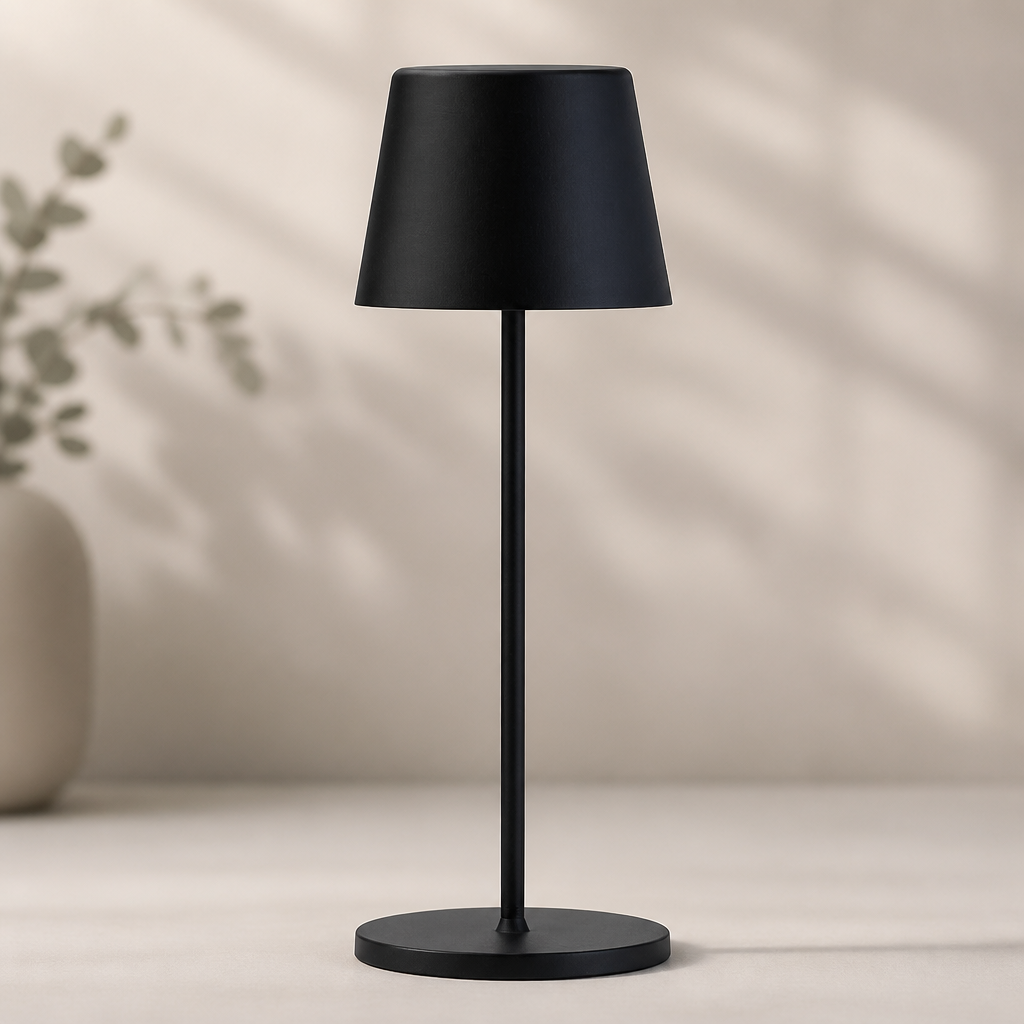 Cordless LED Table Lamp 320mm Rechargeable Black 6 Pack