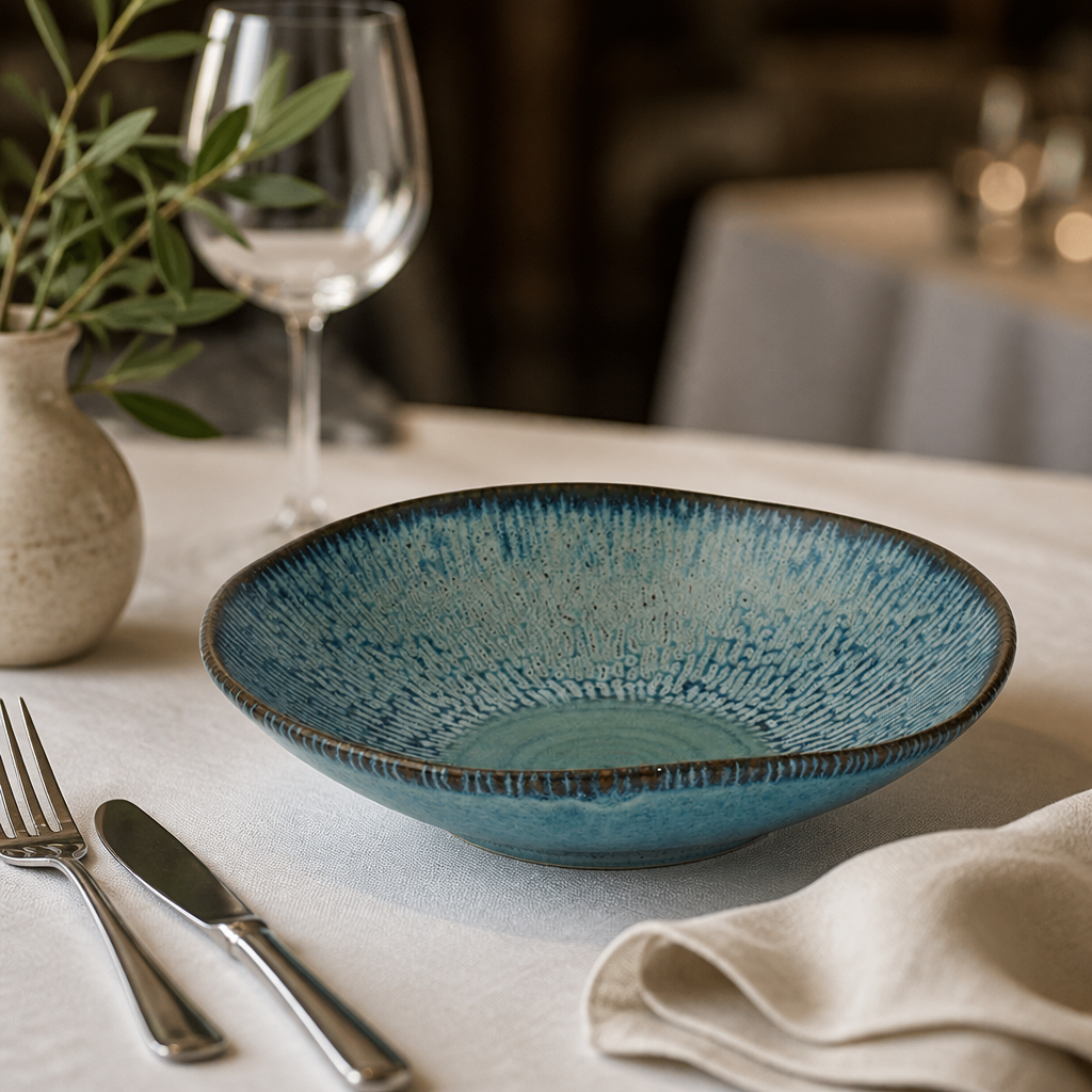 Commercial 26oz Sapphire Blue Natural Bowls 220mm (6 Pack)