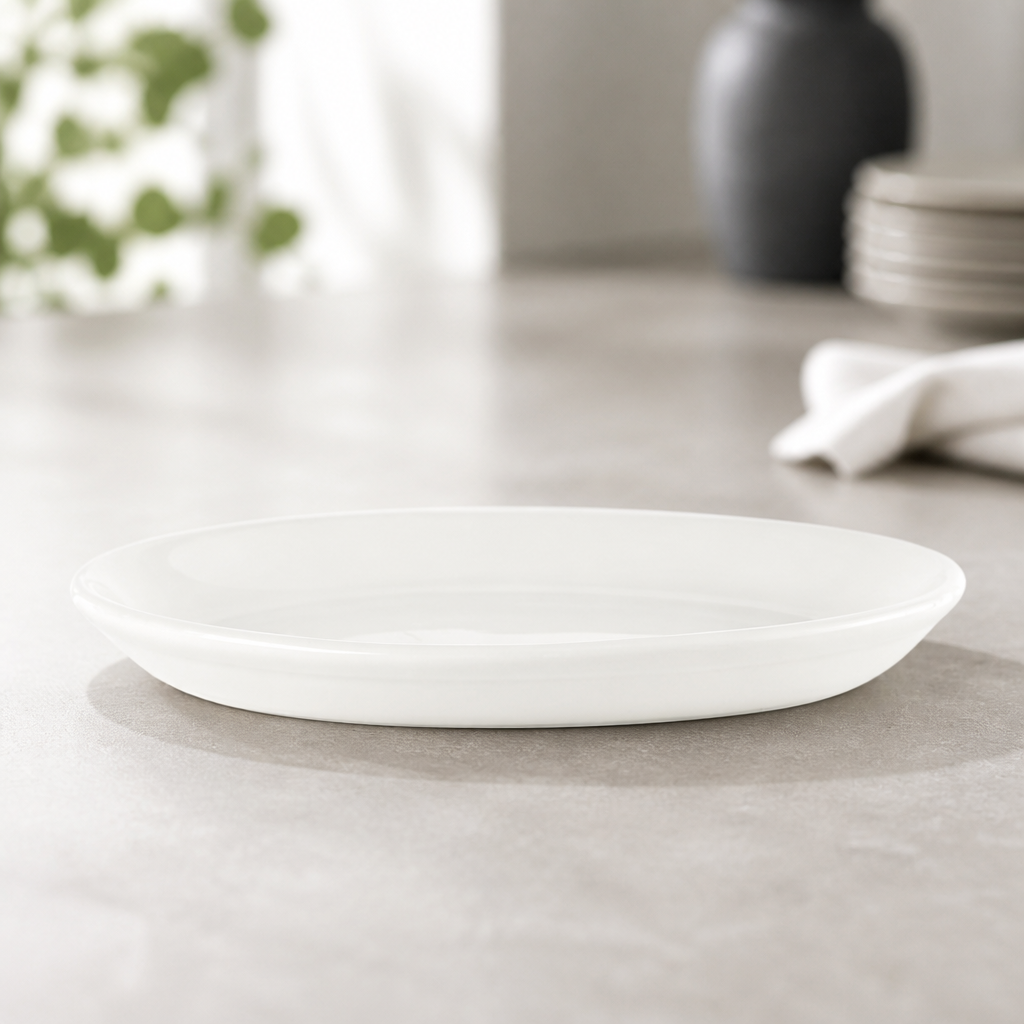 Commercial Oval Platters 8 Inch Whiteware 12 Pack Durable