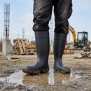 Premium Safety Wellington Boots with Toe & Midsole Protection for Mining, Oil Field, and Chemical Industries - Sizes 3-13