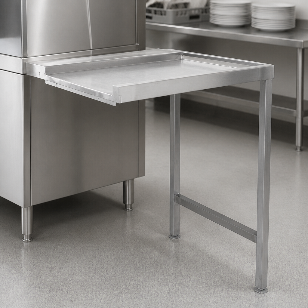 Commercial Pass Through Dishwasher Table 1100mm Right Hand