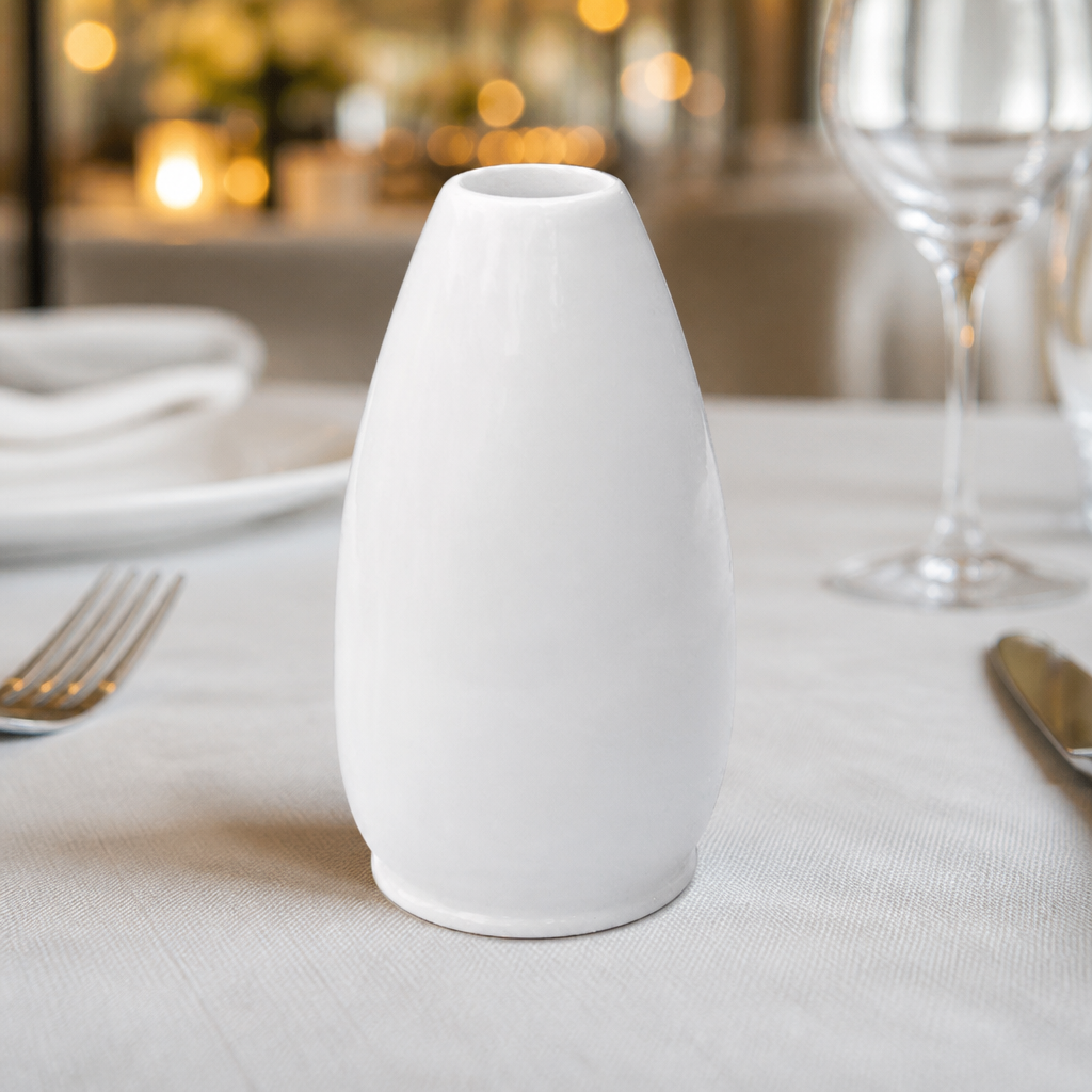 Set of 6 commercial fine china bud vases for table decor