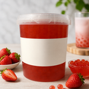 Commercial Strawberry Popping Boba Topping 900g for Drinks