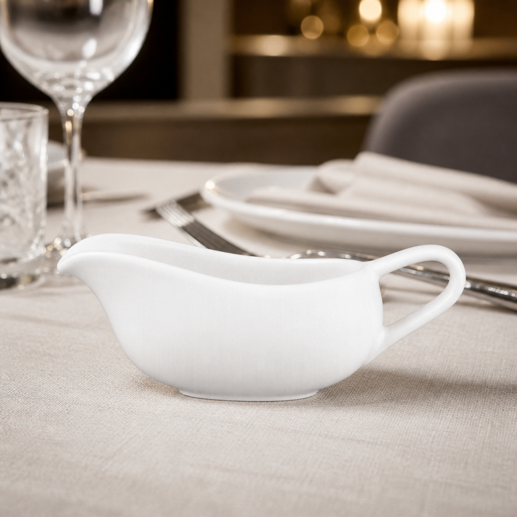 Set of 6 Mini Sauce Boats 140ml for serving sauces and gravies