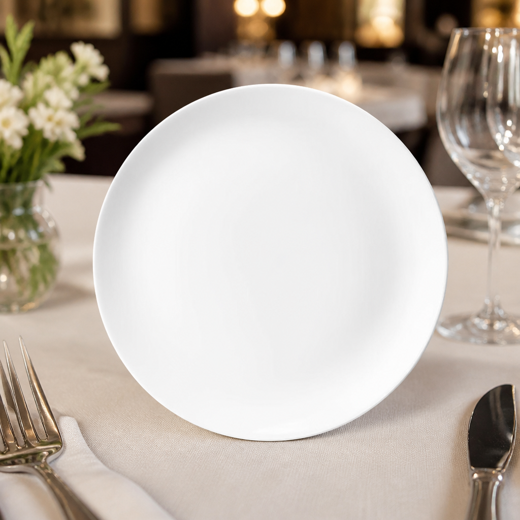 Commercial Coupe Plates 254mm 12 Pack for Catering