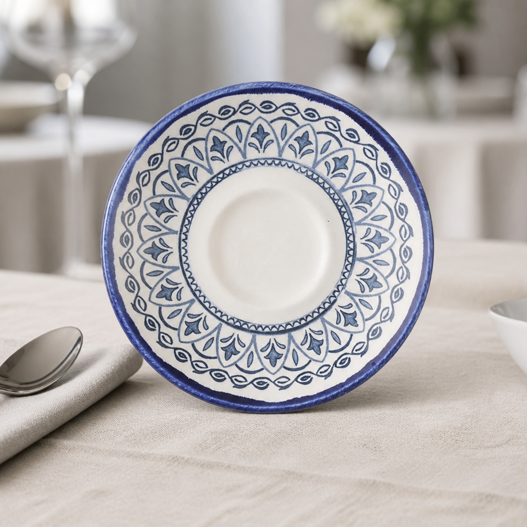Commercial 115mm Espresso Saucers Blue - 12 Pack
