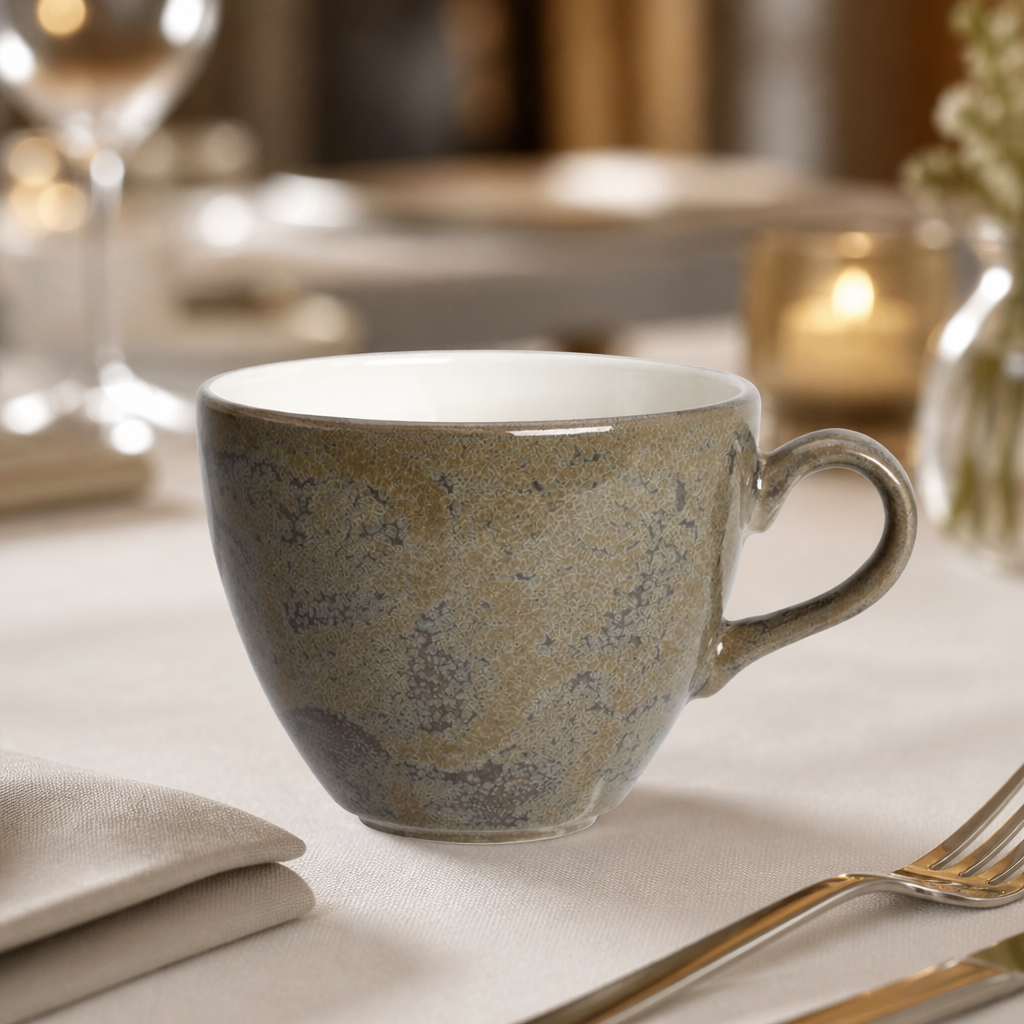 Commercial Granite Cups 350ml - 12 Pack Vitrified China
